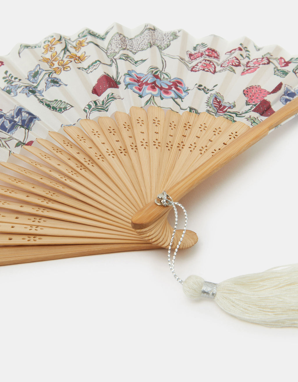 Floral Print Foldable Fan