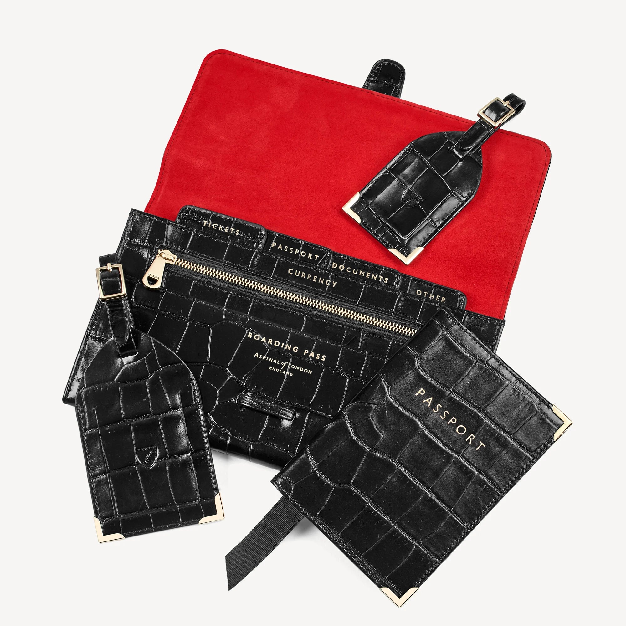Travel Collection -  Deep Shine Black Croc