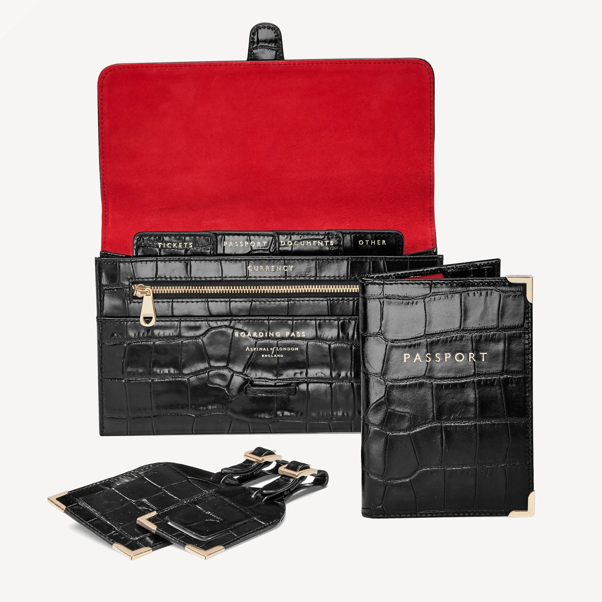 Travel Collection -  Deep Shine Black Croc