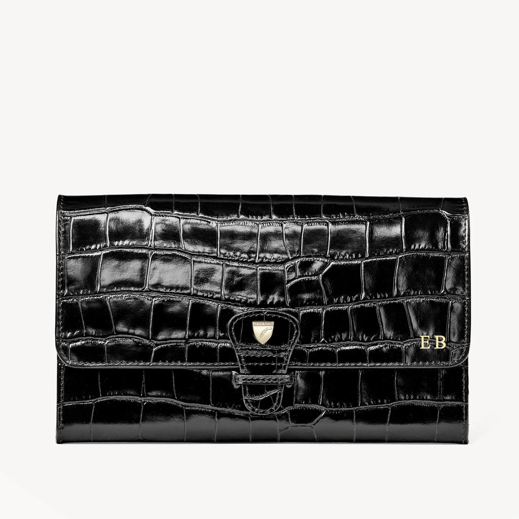 Travel Collection -  Deep Shine Black Croc