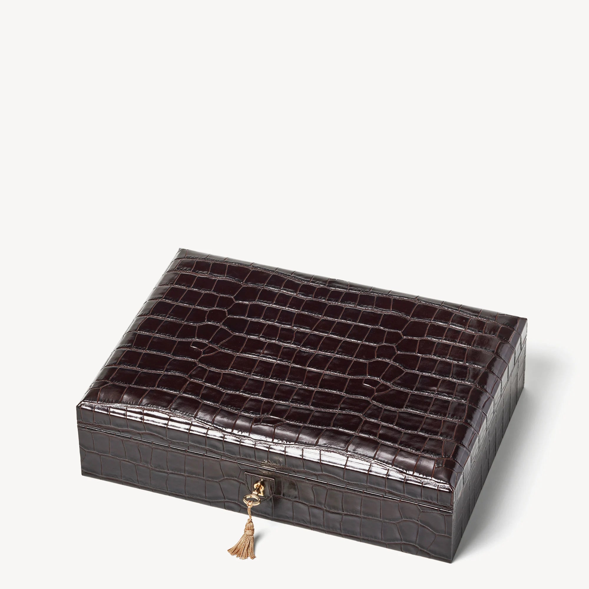 Glasses Case - Deep Shine Amazon Brown Croc